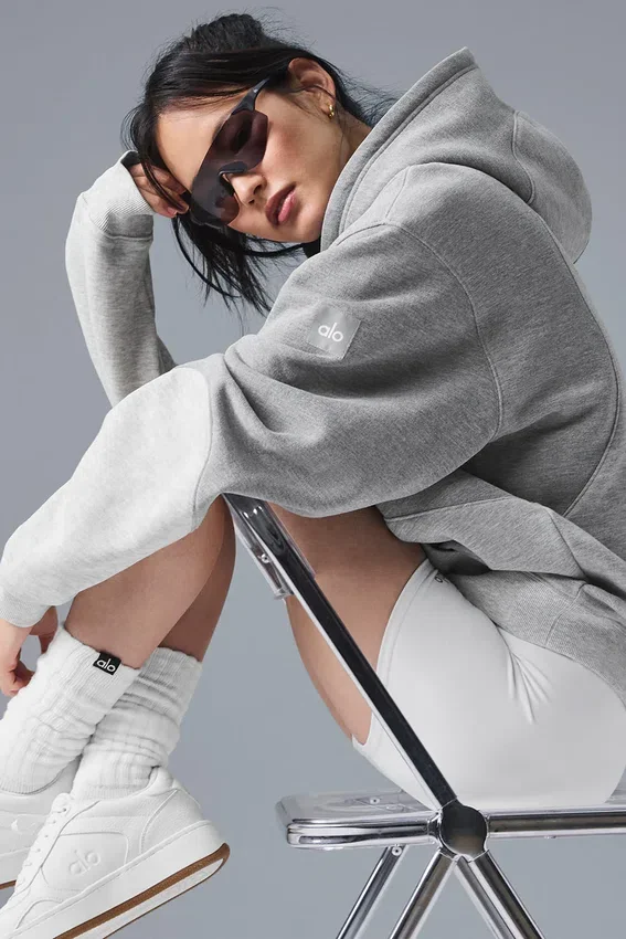 Make Waves-huvtröja – Athletic Heather Grey Tonal