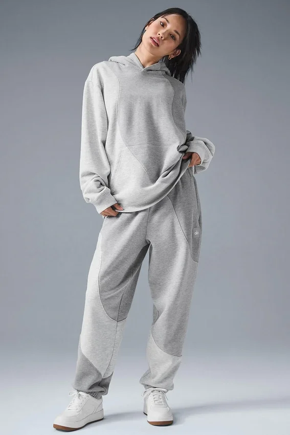 Make Waves-huvtröja – Athletic Heather Grey Tonal