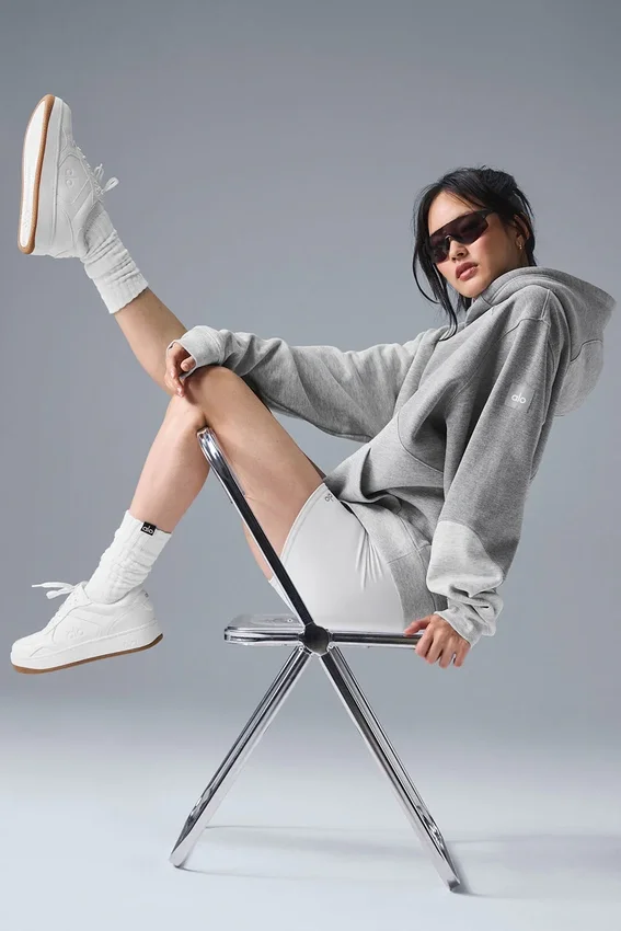 Make Waves-huvtröja – Athletic Heather Grey Tonal