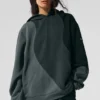 Make Waves-huvtröja – Charcoal Green Tonal