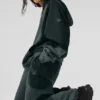 Make Waves-huvtröja – Charcoal Green Tonal