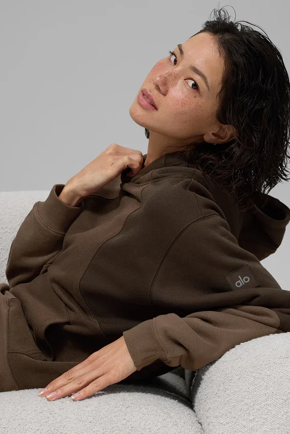 Make Waves-huvtröja – Espresso Tonal