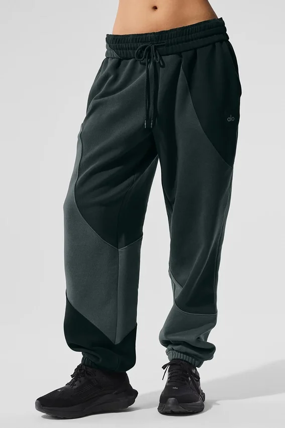 Make Waves-mjukisbyxor – Charcoal Green Tonal