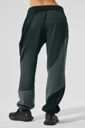 Make Waves-mjukisbyxor – Charcoal Green Tonal