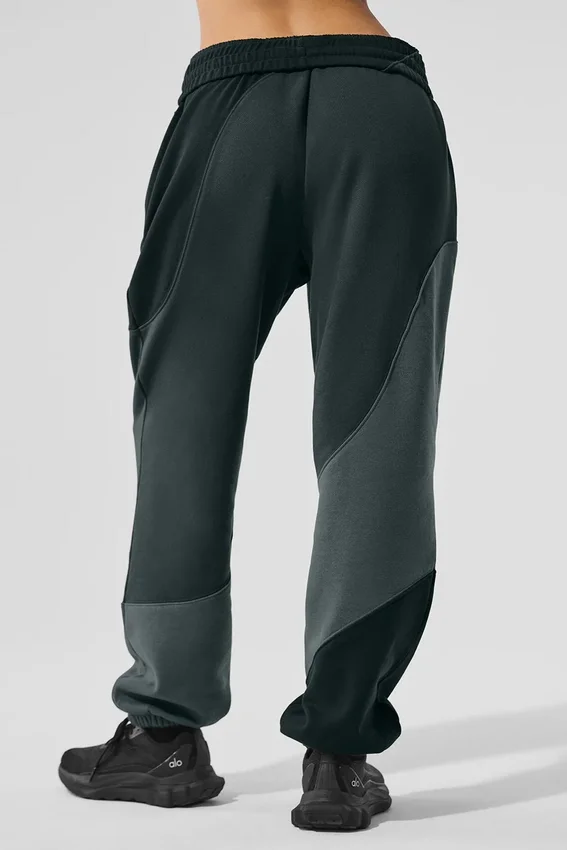 Make Waves-mjukisbyxor – Charcoal Green Tonal