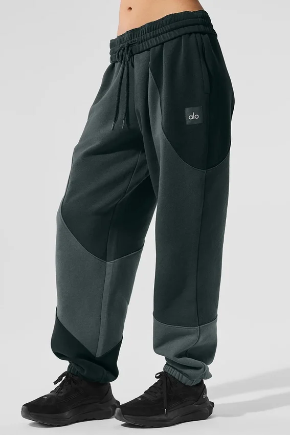 Make Waves-mjukisbyxor – Charcoal Green Tonal