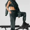 Make Waves-mjukisbyxor – Charcoal Green Tonal