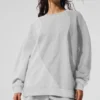 Make Waves-tröja med rund hals – Athletic Heather Grey Tonal