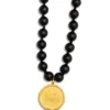 Mala-halsband i svart onyx