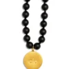 Mala-halsband i svart onyx