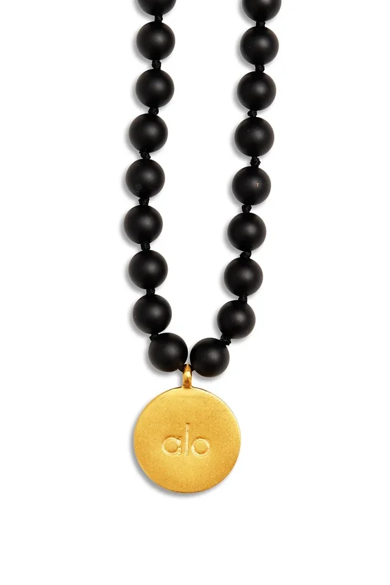 Mala-halsband i svart onyx