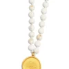 Mala-halsband i vit turkos