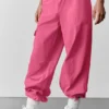 Megastar-cargobyxor med låg midja – Paradise Pink