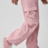 Megastar-cargobyxor med låg midja – Vintage Pink