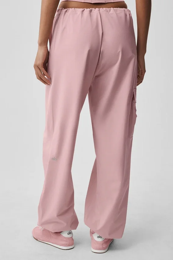 Megastar-cargobyxor med låg midja – Vintage Pink
