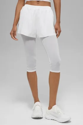 Mesh Front Runner 2-i-1-shorts – Vit
