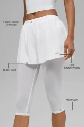 Mesh Front Runner 2-i-1-shorts – Vit
