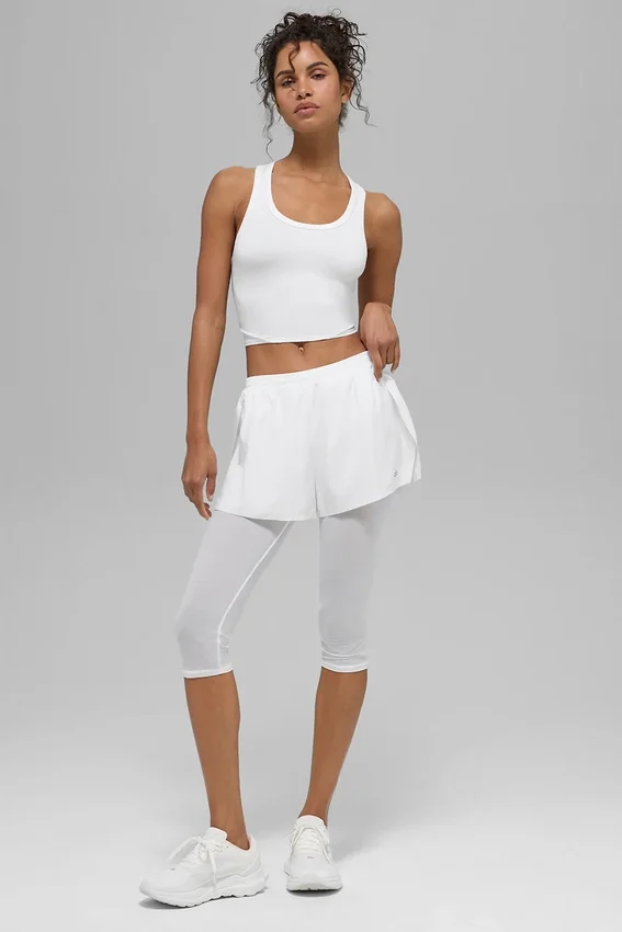 Mesh Front Runner 2-i-1-shorts – Vit