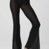 Mesh High-Waist Flicker Byxor – svart
