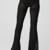Mesh High-Waist Flicker Byxor – svart