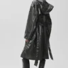 Metallic Break Line-trenchcoat – silvermetallic
