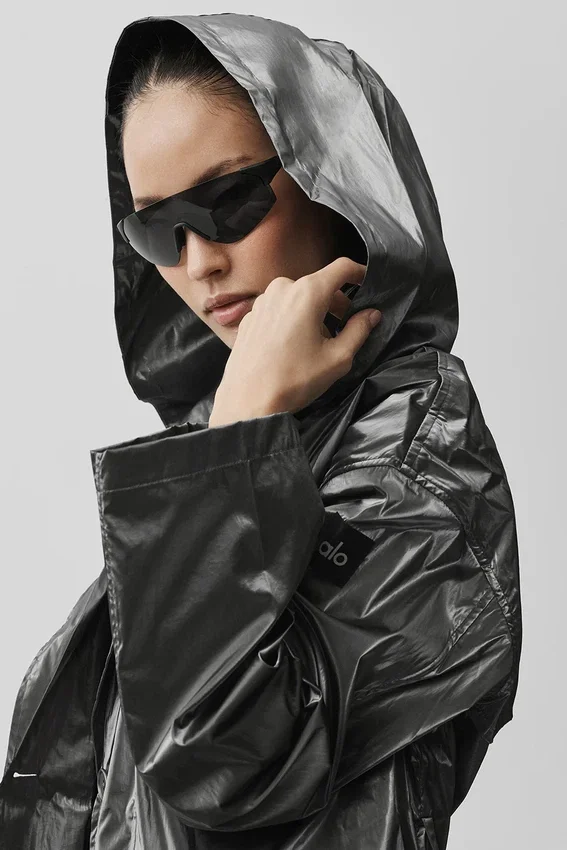 Metallic Break Line-trenchcoat – silvermetallic