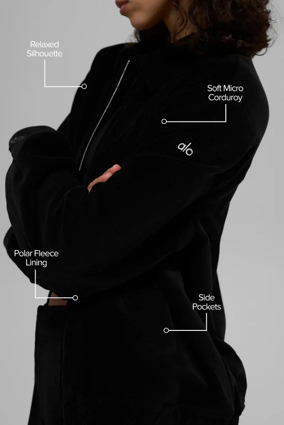 Micro Corduroy on Duty Jacket – svart