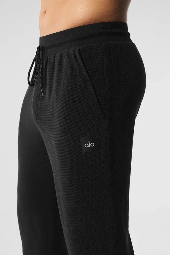 Micro Waffle Fast Break Jogger – Svart