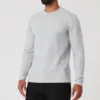 Micro Waffle Fast Break långärmat T-shirt – Athletic Heather Grey