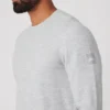 Micro Waffle Fast Break långärmat T-shirt – Athletic Heather Grey