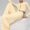 Mid-Rise Dreamlight Straight Byxor – Candlelight Yellow