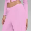Mid-Rise Dreamlight Straight Byxor – Candy Heart Pink