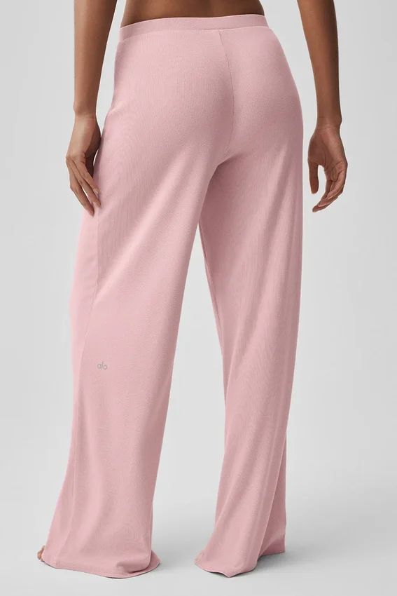 Mid-Rise Dreamlight Straight Byxor – Vintage Pink