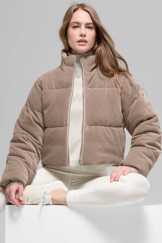Mikrocorduroy Dreamy Puffer – Chai Latte