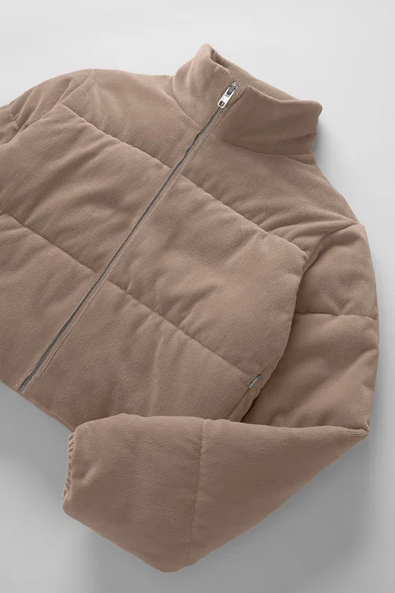 Mikrocorduroy Dreamy Puffer – Chai Latte