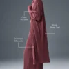 Mikroplisserad skjortklänning – burgundy truffle