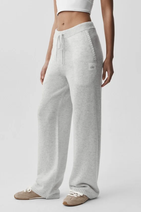 Mjukisbyxor i ull och kashmir från New Class – White Heather