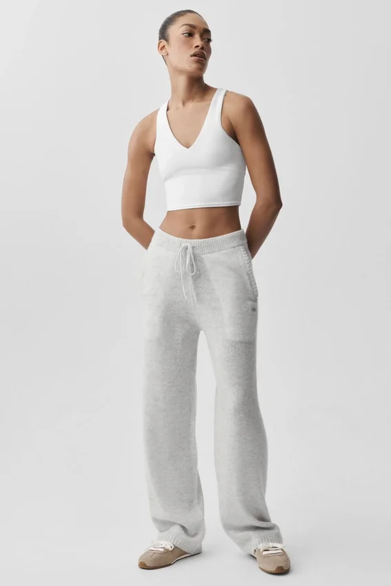 Mjukisbyxor i ull och kashmir från New Class – White Heather