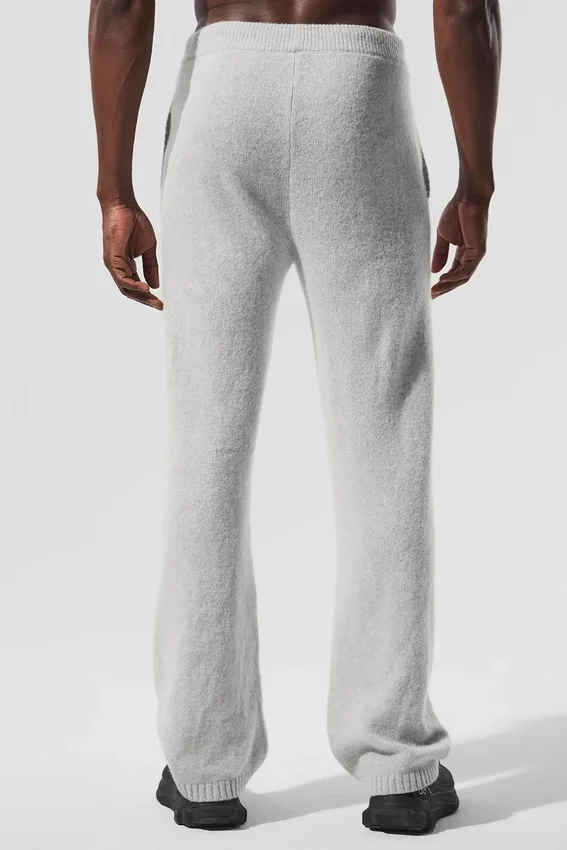 Mjukisbyxor i ull och kashmir – New Class – Pearl Grey Heather