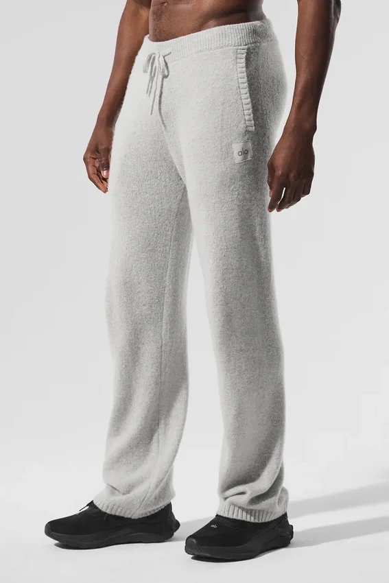 Mjukisbyxor i ull och kashmir – New Class – Pearl Grey Heather