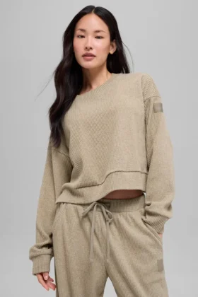 Muse tröja med rund hals – Gravel Heather