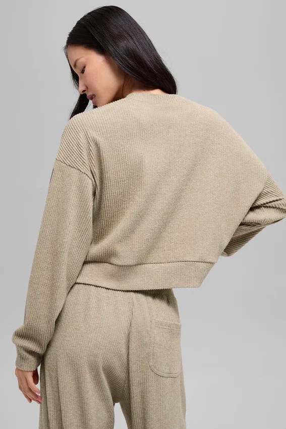 Muse tröja med rund hals – Gravel Heather