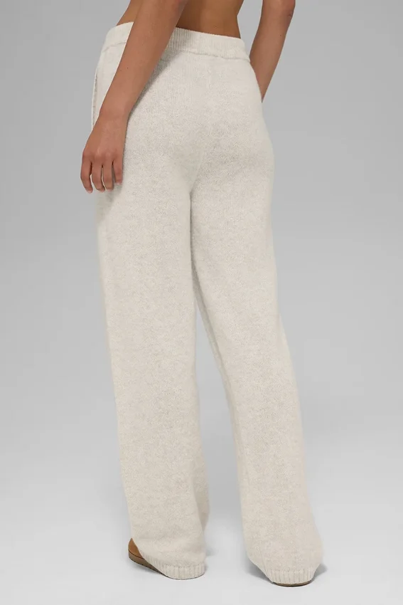 New Class-mjukisbyxor i ull och kashmir – Bone Heather