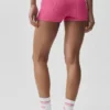 Noble-shorts i ribbad ull- och kashmirblandning – paradisrosa