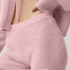 Noble-shorts i ribbad ull- och kashmirblandning – vintage-rosa