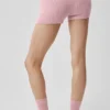 Noble-shorts i ribbad ull- och kashmirblandning – vintage-rosa