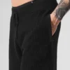 Open-Knit Shorts – Svart