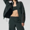 Origin träningsjacka med hel dragkedja – kolgrön