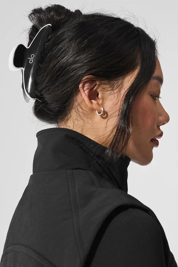 Outline Claw Clip – svart/vit
