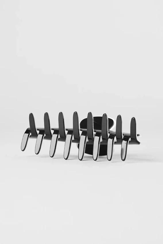 Outline Claw Clip – svart/vit